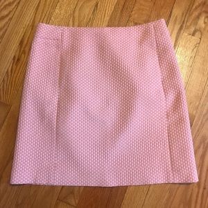 Pink and white polka dot skirt